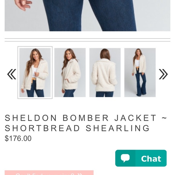 Sheldon Bomber Jacket in Shortbread Shearling SMYM - Picture 5 of 7